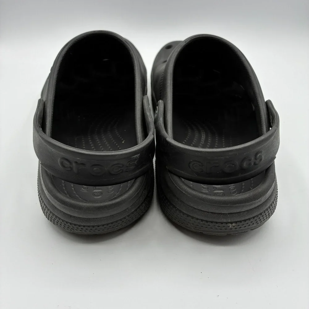 Crocs Classic Coast Clogs Mens 12 Black Slip On Backstrap Outdoor Water Sandal